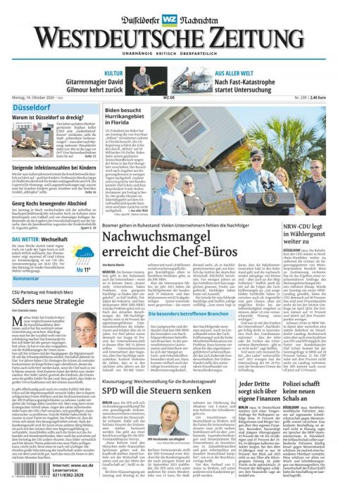 Westdeutsche Zeitung | Aboshop | WZ E-Paper Login